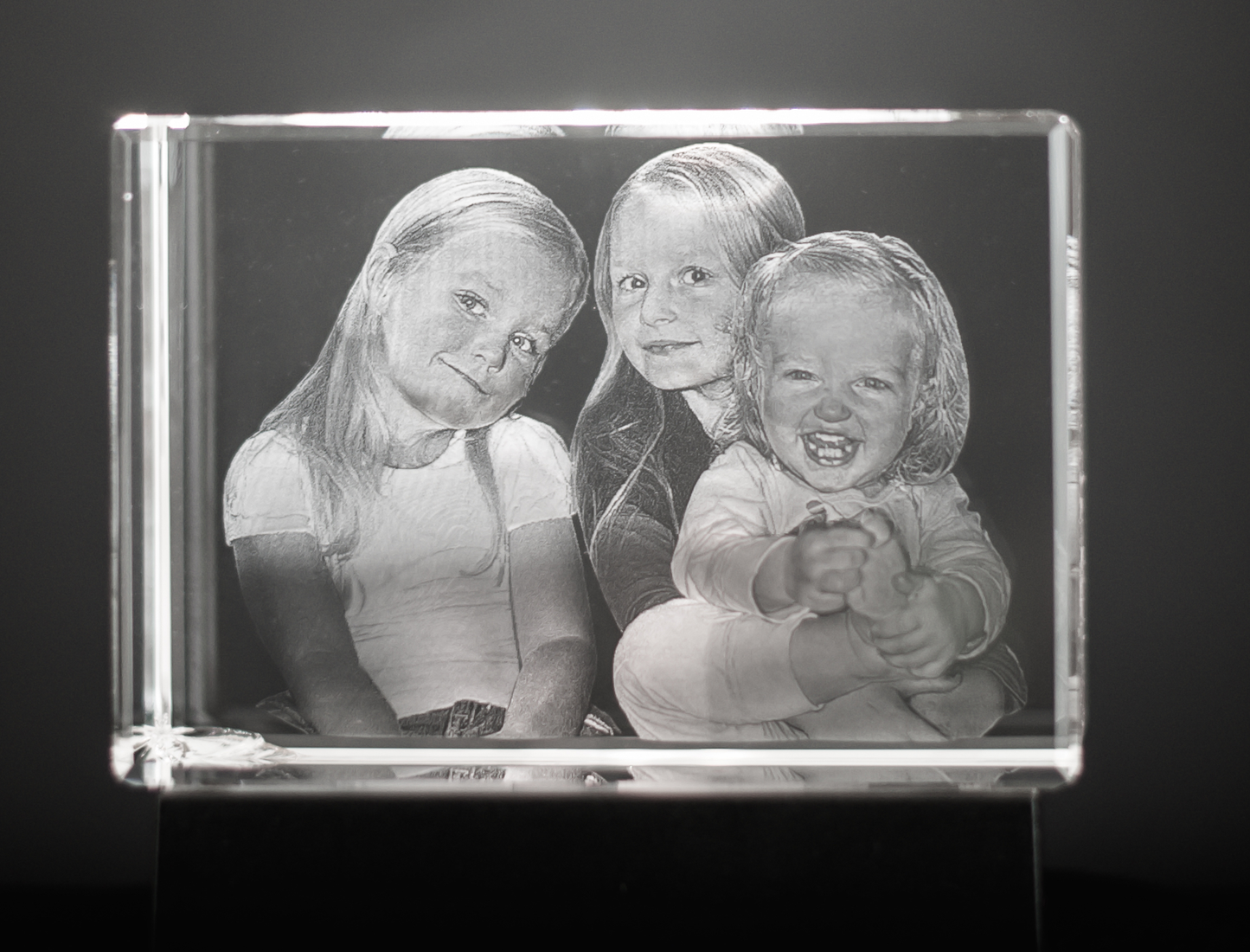 Rektangulær krystallkube 11 x 7,5 x 6,5 cm