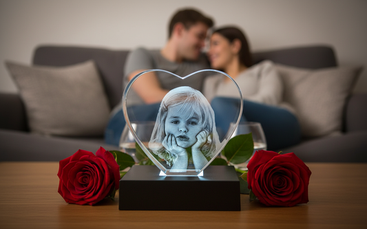 Krystall Hjerte 8 cm