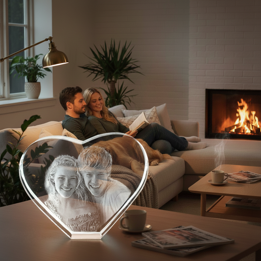 Krystall Hjerte 16 cm