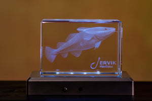 Rektangulær krystallkube 11 x 7,5 x 6,5 cm